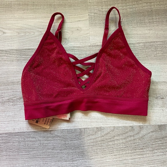 red sparkly bralette